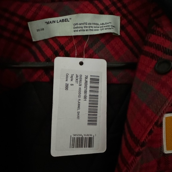 Off-white Red Flannel Jacket - Picture 4 of 7